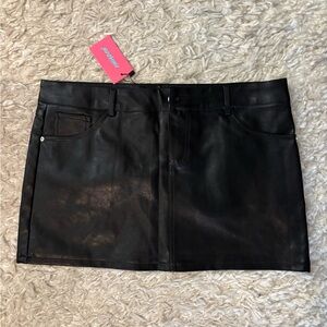 Edikted Black and Pink Mini Pencil Skirt Night Out